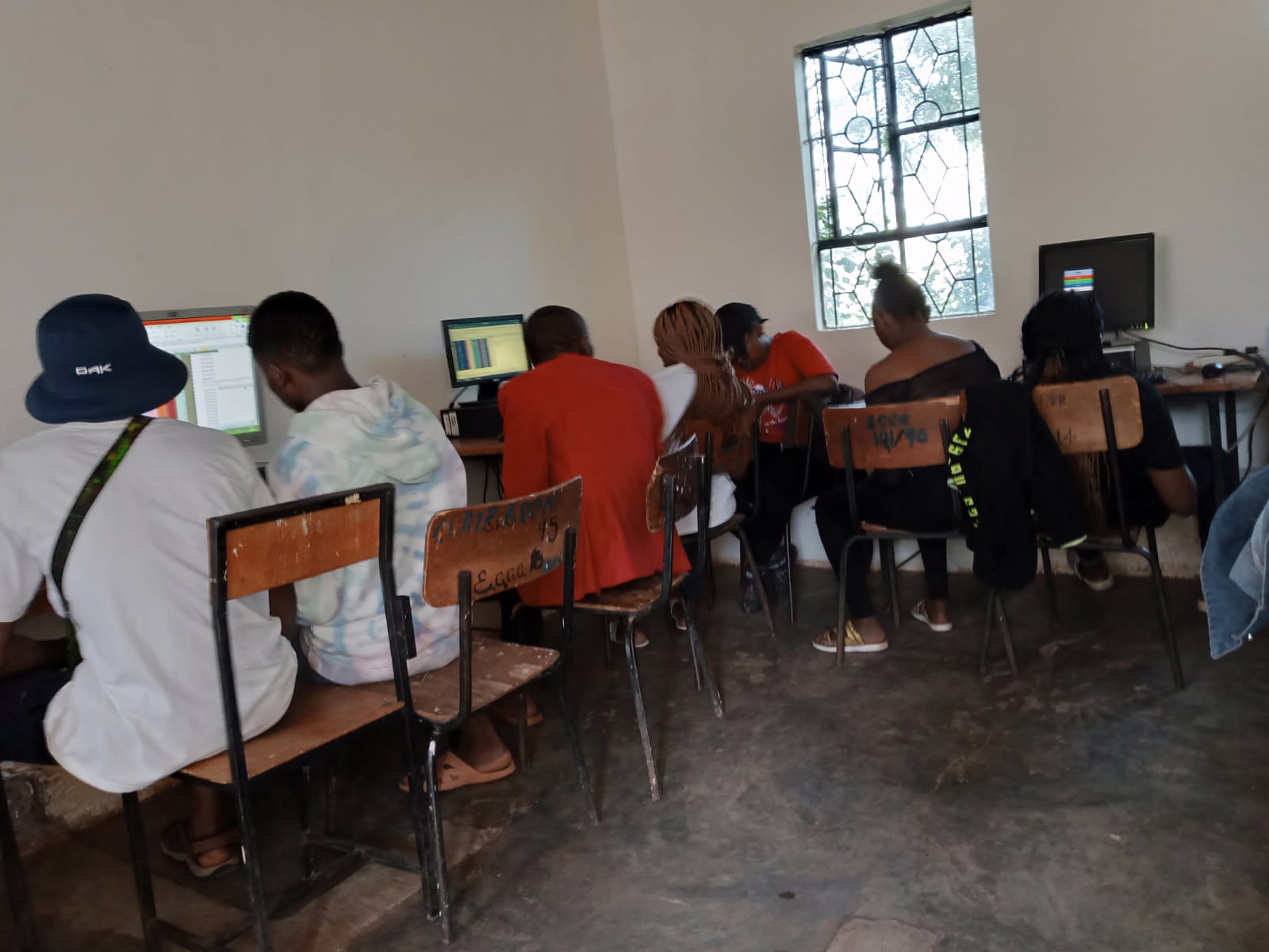 Students showcasing their projects